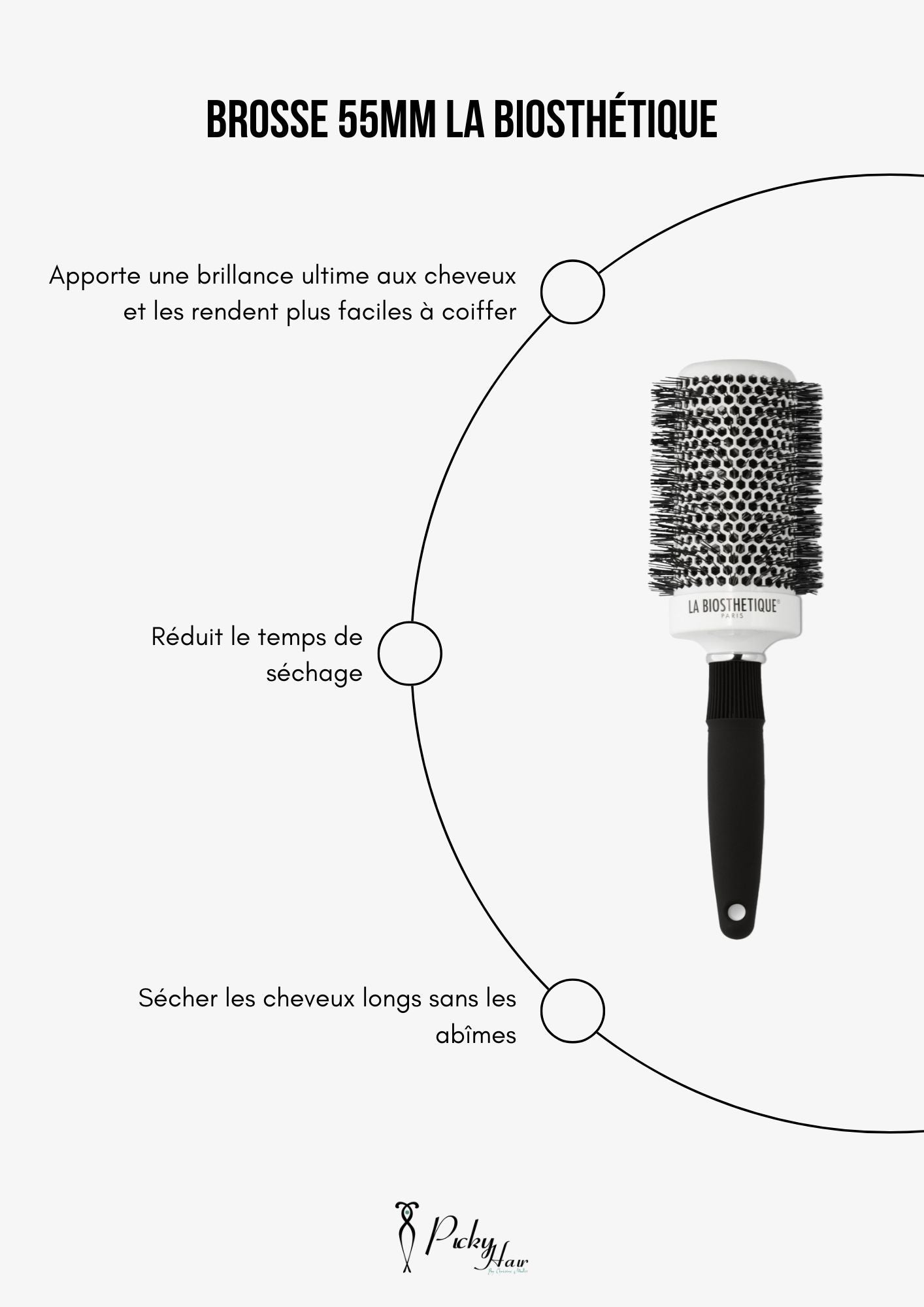 brosse à cheveux 55 mm, la biosthetique
picky hair reims