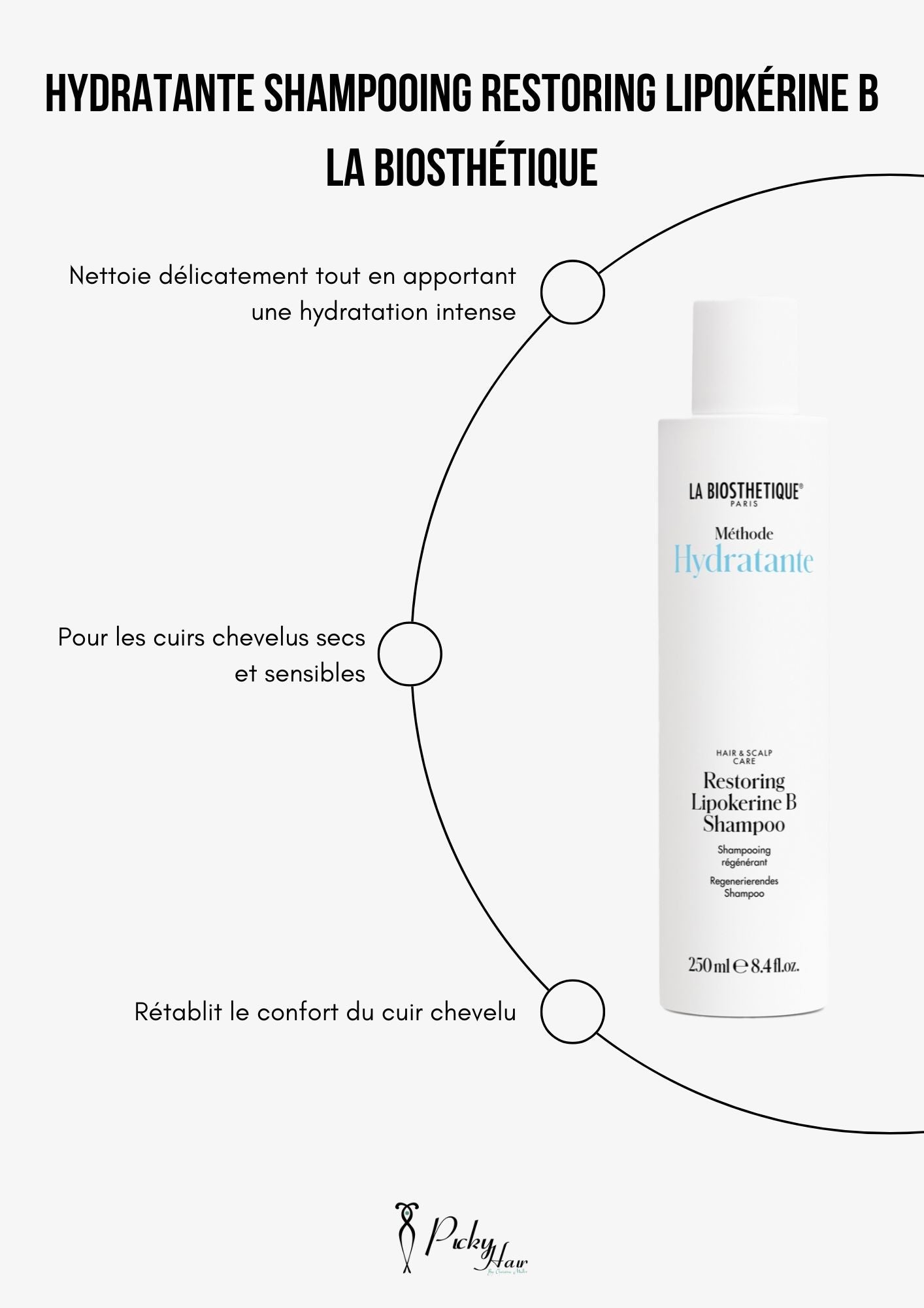 moisture control shampoing régulateur d'humidité la biostethique picky hair reims