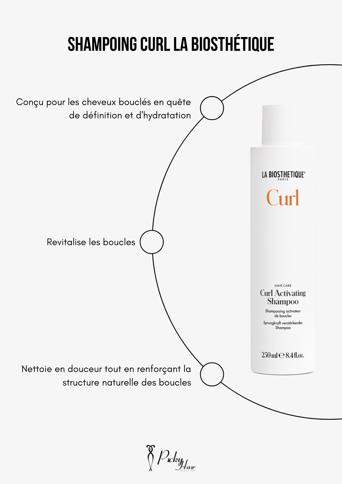 shampoing activateur boucle, la biostethique picky hair reims expert visagisme