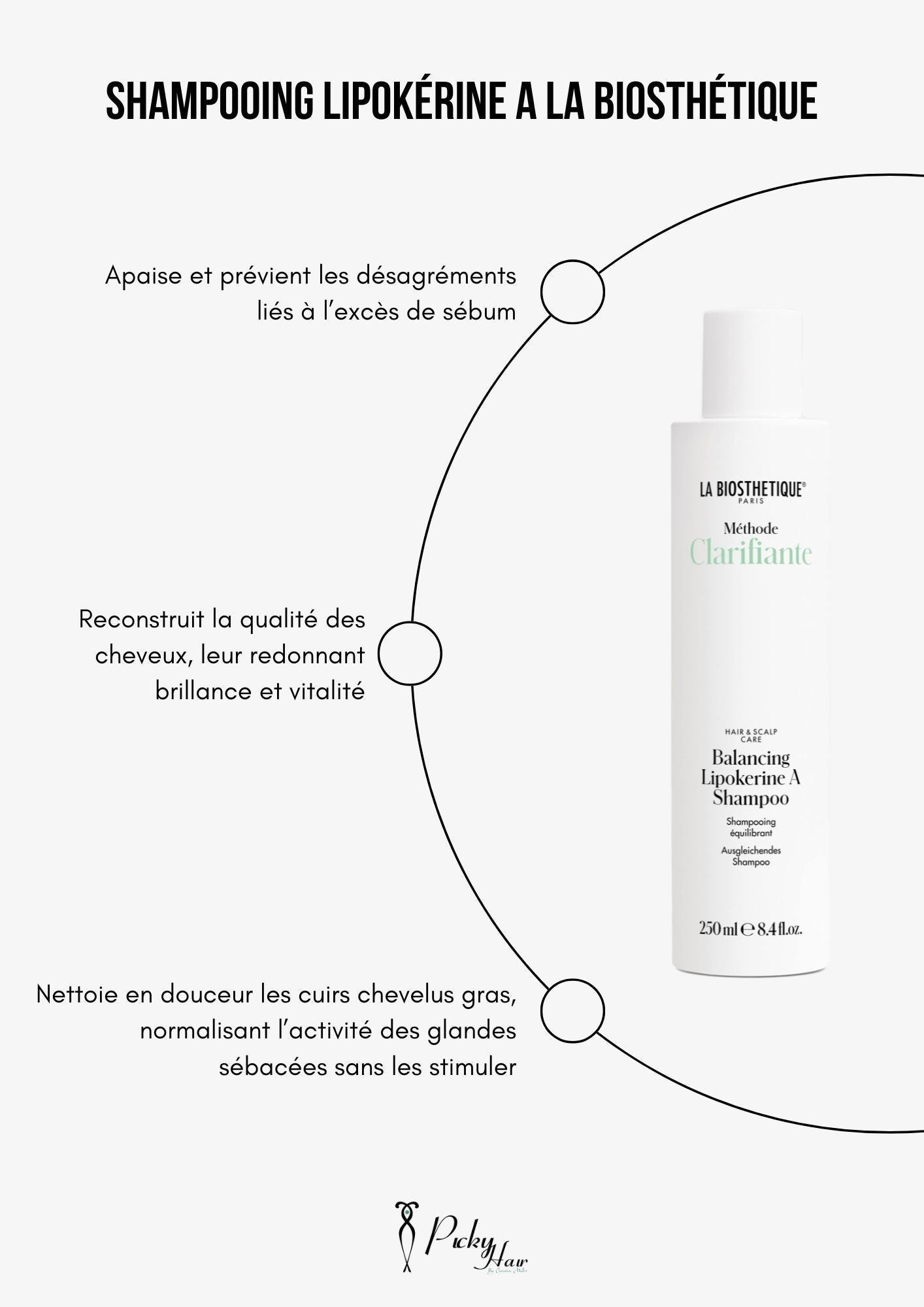 Shampoing équilibrant la biosthétique hair et scalp care picky hair coiffeur visagisme reims