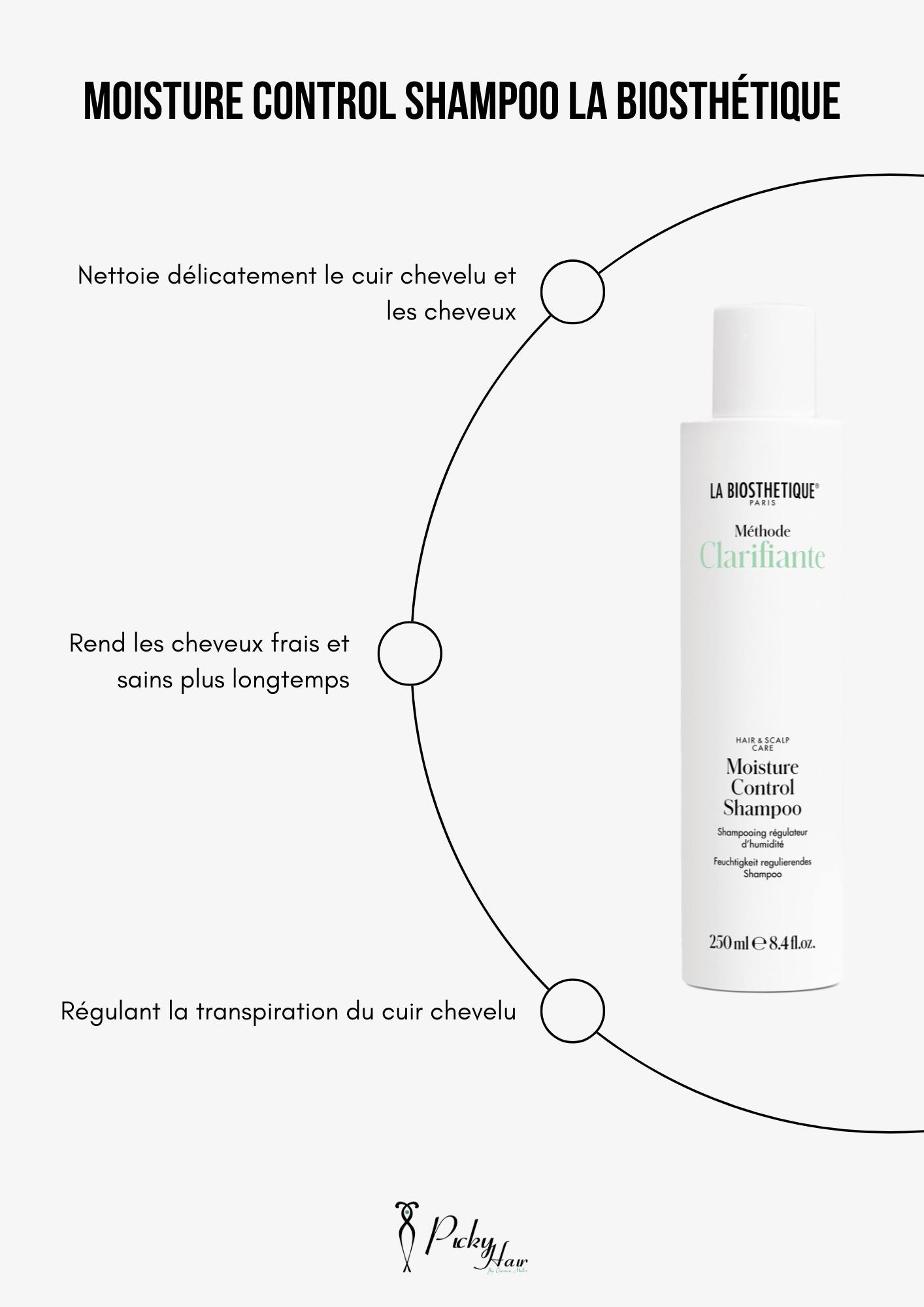 moisture control shampoing régulateur d'humidité la biostethique picky hair reims