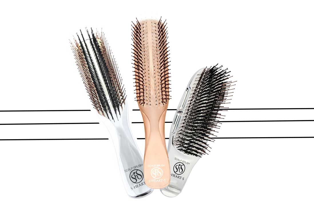 Scalp Brush S heart cuir chevelu massage reims