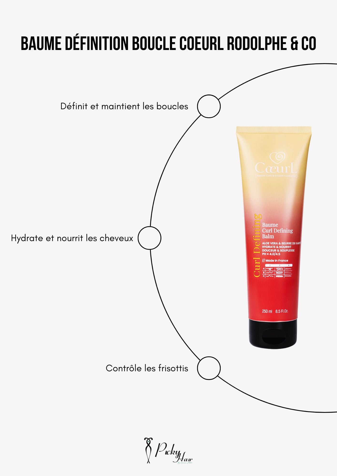 Baume curl definiton, cheveux bouclés, CoeurL, reims picky hair