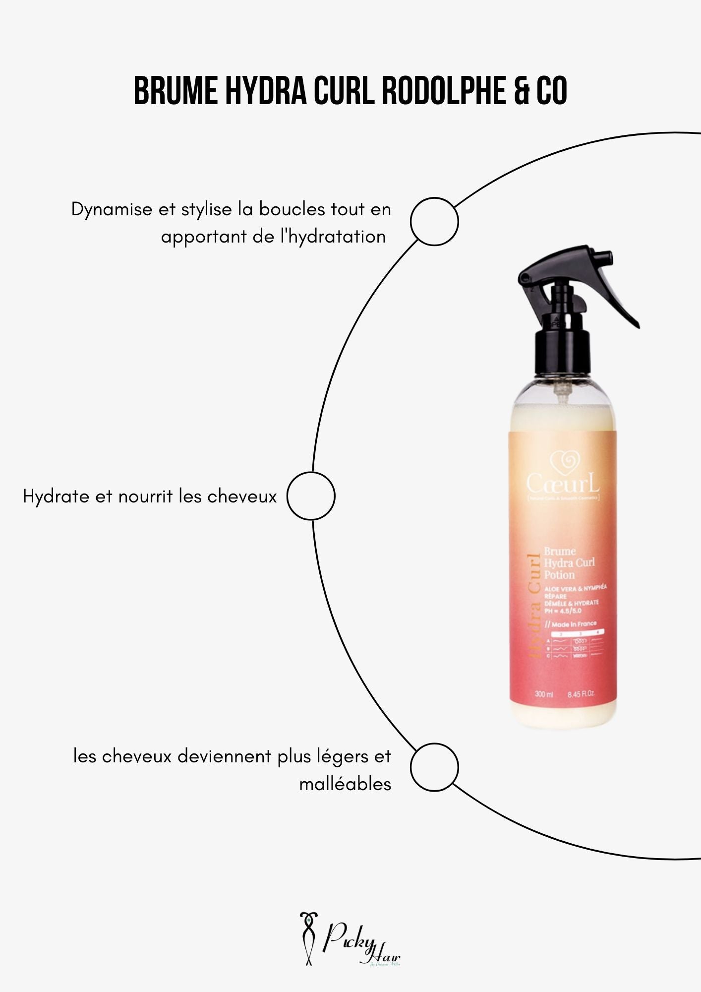 Brume hydratante cheveux bouclés picky hair reims expert capillaire visagiste
