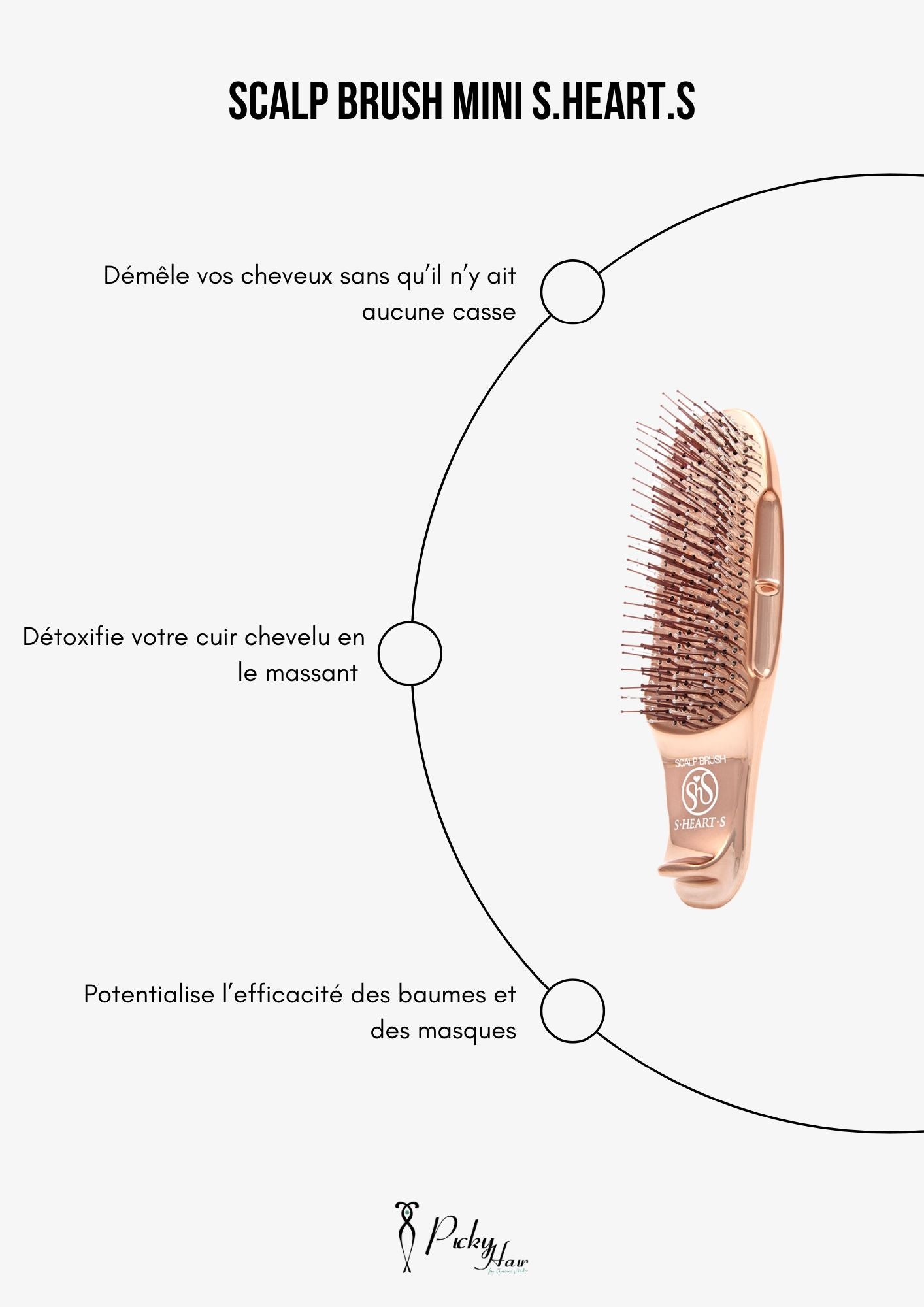 Scalp Brush s heart mini cuir chevelu Reims picky hair visagisme soin