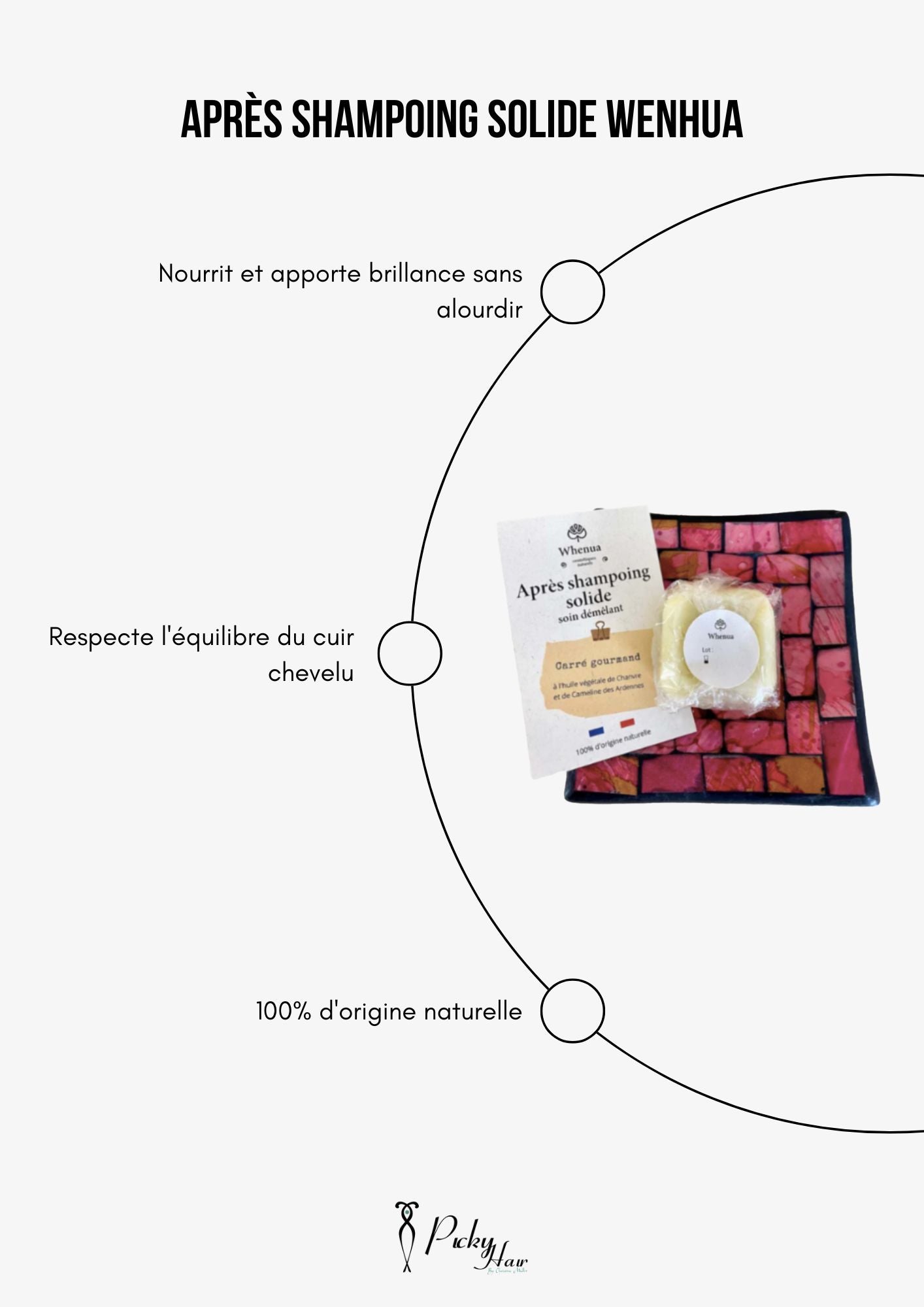 Après shampoing solide Whenua naturel démêlant picky hair reims 