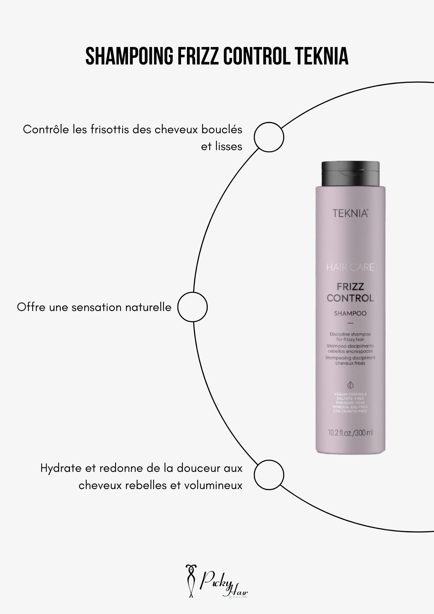 shampoing frizz control cheveux bouclés et frisés lakmé