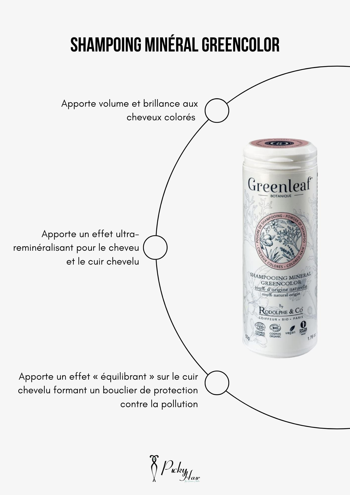 volume brillance shampoing minéral greencolor rodolphe and co