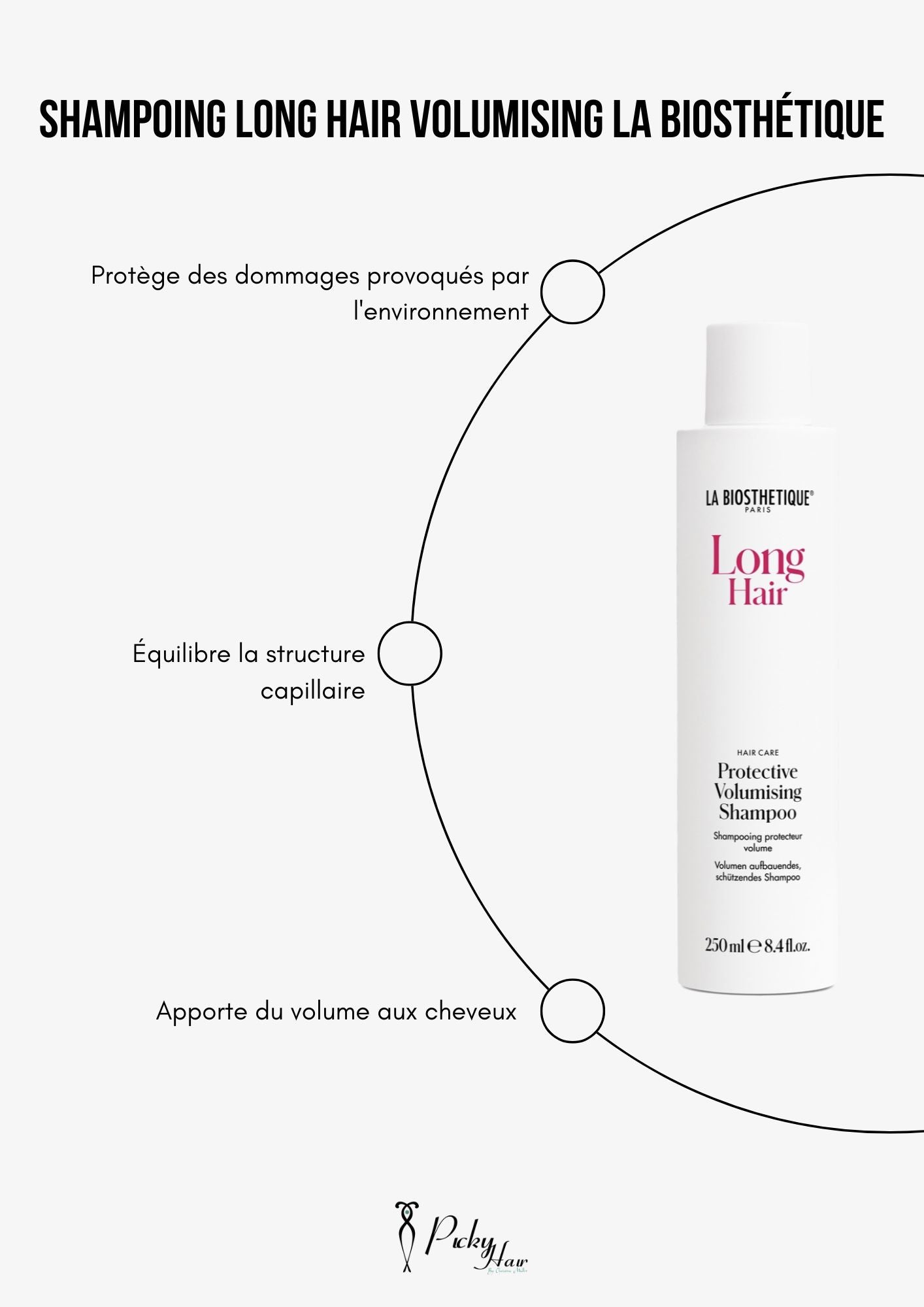 shampoing long hair, volume, protège, hair care, la biosthetique, reims